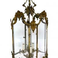 A Victorian patinated and gilded large lantern. Hammer:  £1300 