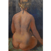 Nude Study, Oil On Canvas, Signed, 75cm By 50cm Hammer: £980